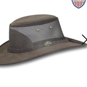 Barmah's Squashable 1064 Foldaway Cattle Suede Cooler Hat